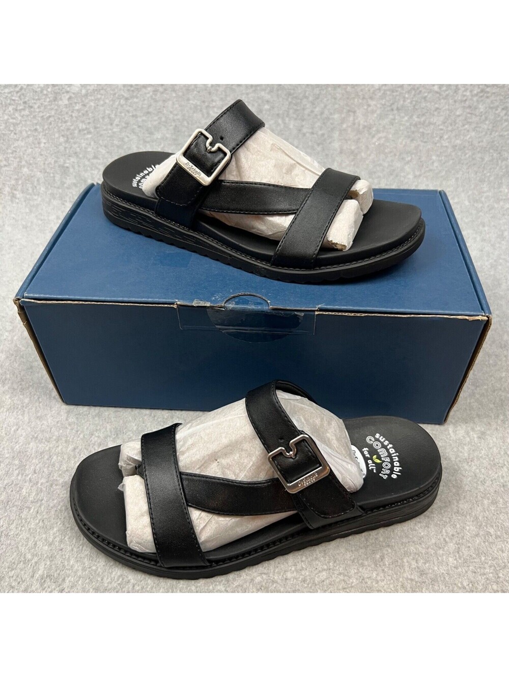 Dr. Scholls Slip on Sandals Womens 6.5 Comfort Black Summer